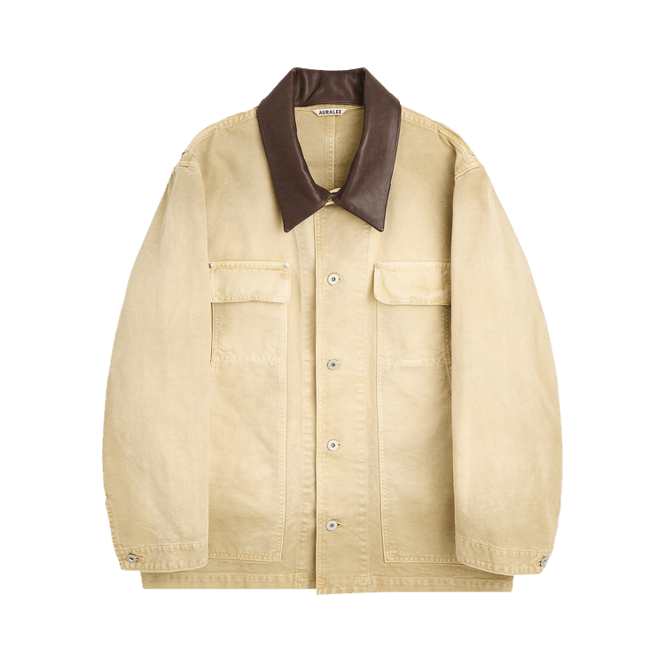 Auralee Organic Cotton Duck Blouson "Light Beige"