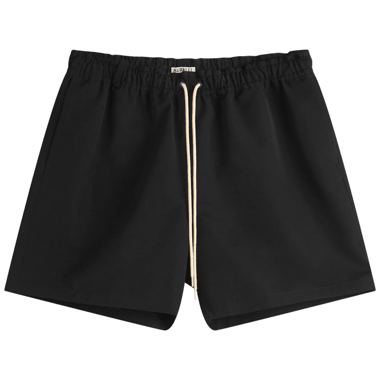 Auralee Wool Max Canvas Shorts "Black"