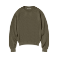 Auralee Flat Yarn Rib Knit Pullover "Khaki"