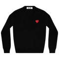 Comme des Garçons Play Mini Heart V-Neck Knit Sweater "Black"