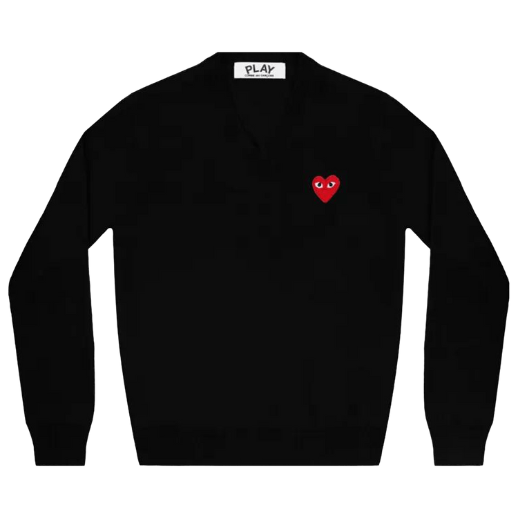 Comme des Garçons Play Mini Heart V-Neck Knit Sweater "Black"