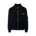 Comme des Garçons Homme Polyester Bomber Jacket "Black"