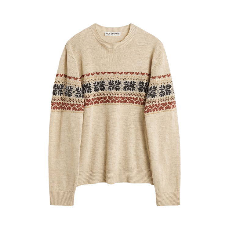 Our Legacy Base Roundneck "Snow Fairisle Hemp"