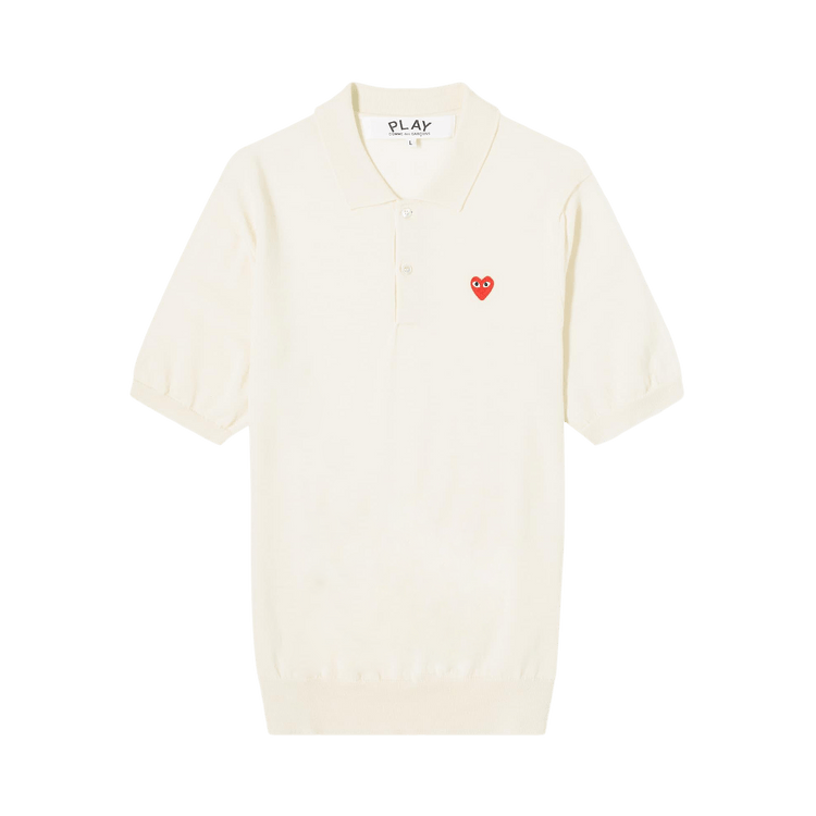 Comme des Garçons Play Polo Neck Short-Sleeve Shirt "White"