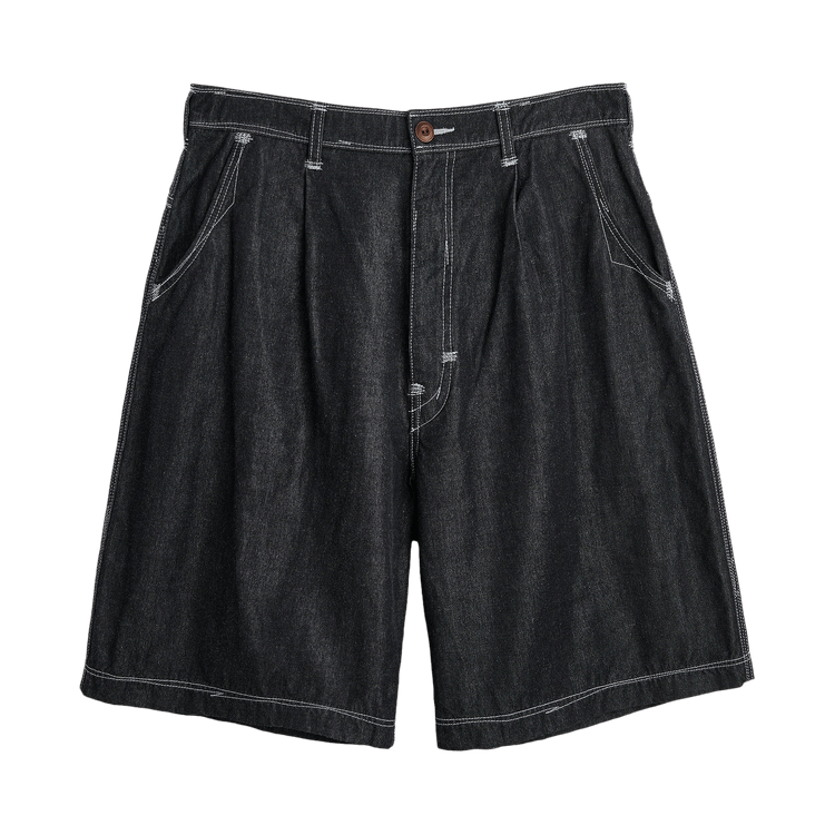 Comme des Garçons x Junya Watanabe Man Wide Leg Pleated Shorts "Black/Navy"