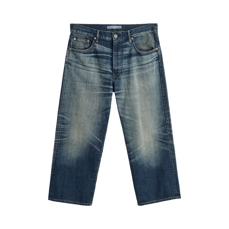 Comme des Garçons x Junya Watanabe Man Cropped Jeans Vintage Wash "Indigo Blue"