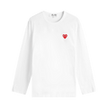 Comme des Garçons Play Small Heart Long-Sleeve T-Shirt "White/Red"