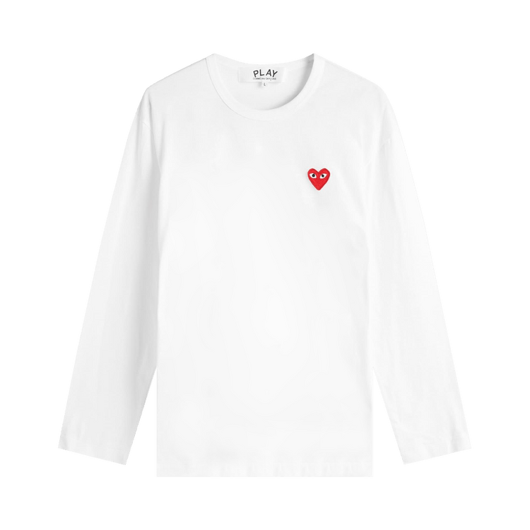 Comme des Garçons Play Small Heart Long-Sleeve T-Shirt "White/Red"