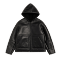 Stussy Shearling Hooded Jacket "Black"