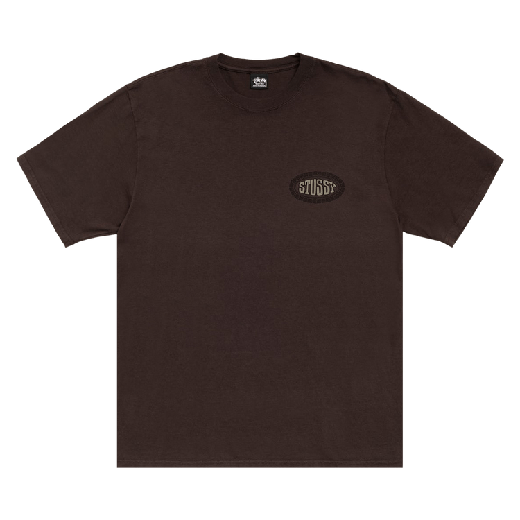 Stussy Tile Oval Tee Pigment Dyed "Brown"