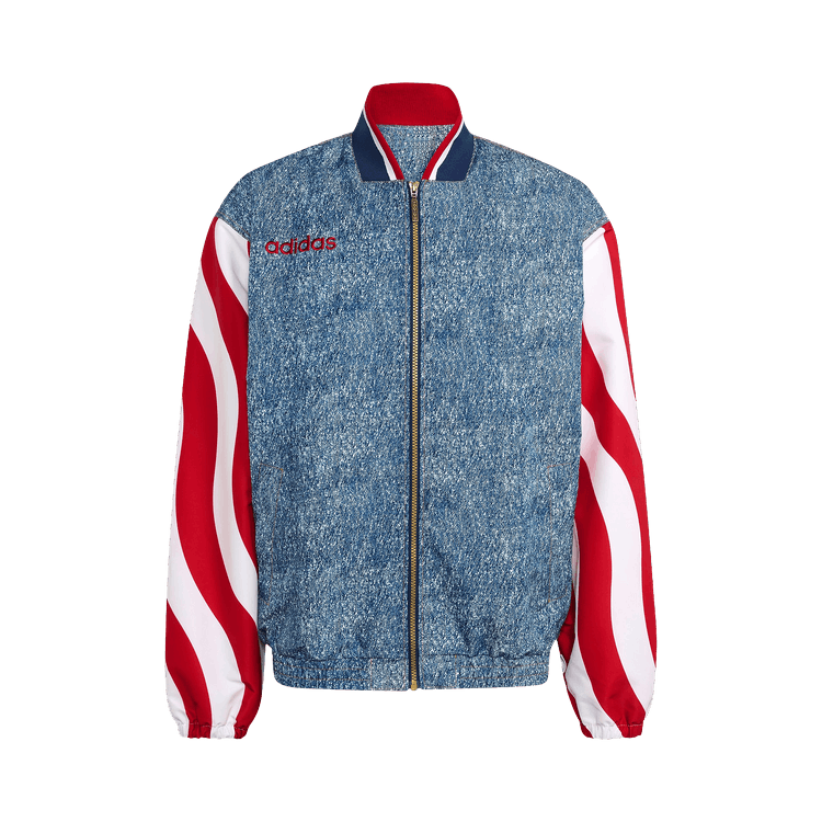 Adidas DEN GR Tracksuit Jacket "White/Dark Blue"