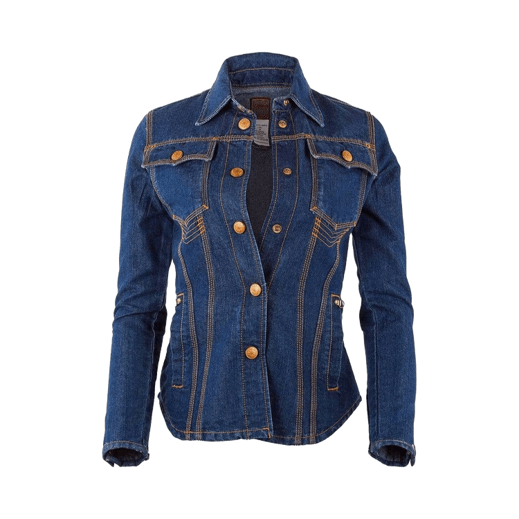 Jean Paul Gaultier Structural Denim Jacket With Should Pads "Indigo"
