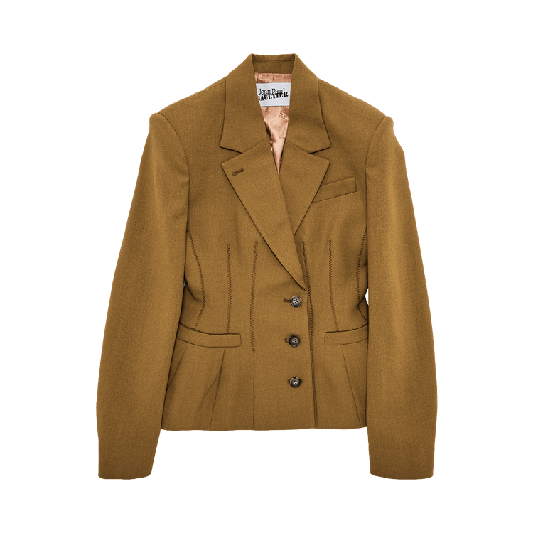 Jean Paul Gaultier Tailoring Wool Basque Jacket "Olive Green"