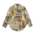 Jean Paul Gaultier Shirt Printed Journal "Ecru/Light Grey/Red"
