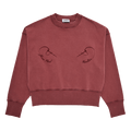 Jean Paul Gaultier Fleece Sweatshirt Embroidered Needles Jean Paul Gaultier "Burgundy"