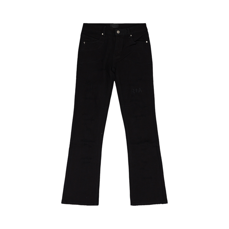 RtA Scratched Jeans "Black Scratched"