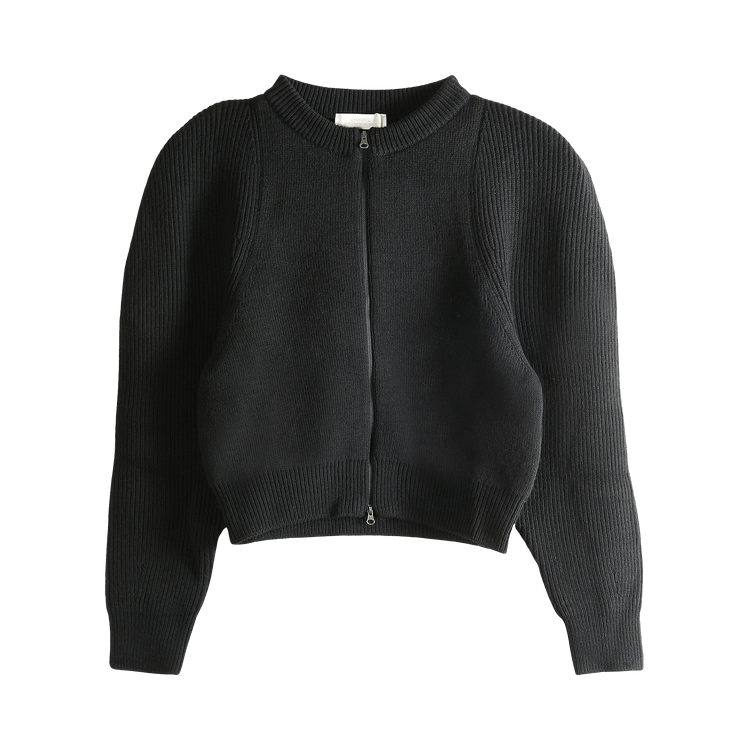 Amomento Cut Out Rounded Cardigan "Black"