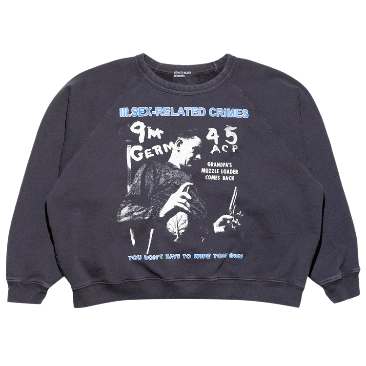 Enfants Riches Déprimés Sex Related Crimes Raglan Sweatshirt "Faded Black"
