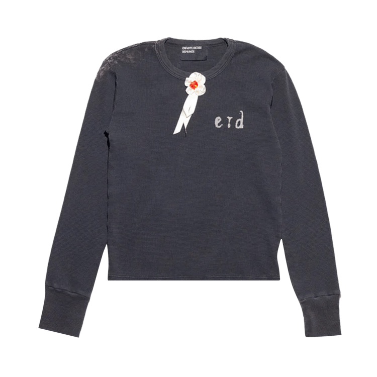 Enfants Riches Déprimés Baby Girl Thermal Long-Sleeve T-Shirt "Antique Black"
