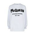 Alexander McQueen Graffiti Logo Sweatshirt "White Black"