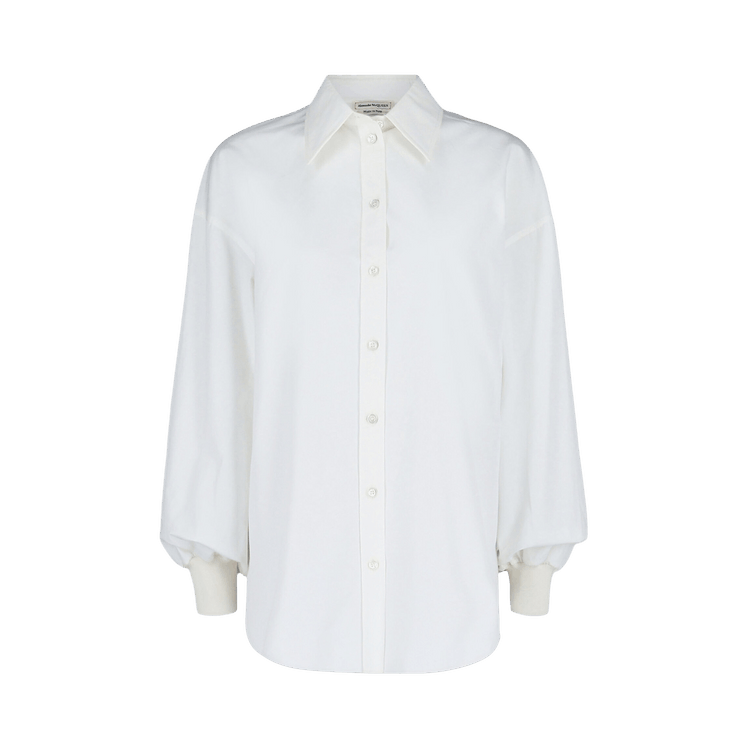Alexander McQueen Cocoon Sleeve Shirt "Optical White"