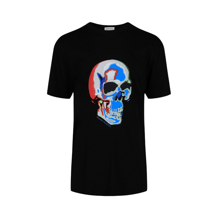 Alexander McQueen Solarized Skull Graphic T-Shirt "Black Multi"