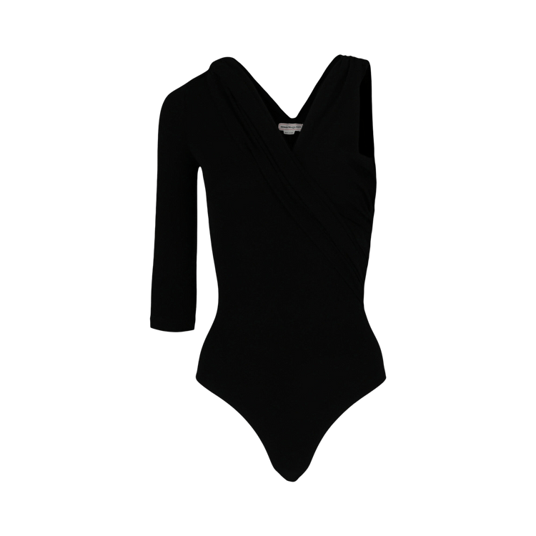 Alexander McQueen Asymmetric Bodysuit "Black"