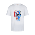 Alexander McQueen Solarized Skull Graphic T-Shirt "White Multi"