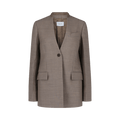 Ferragamo Single-Breasted Wool Blazer "Beige"