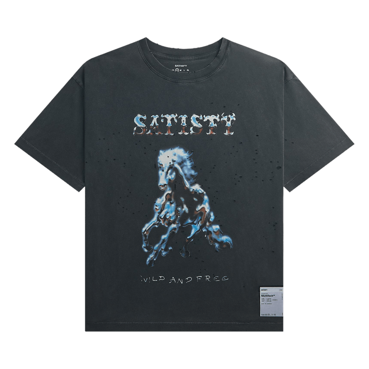 SATISFY MothTech Wild and Free T-Shirt "Aged Black"