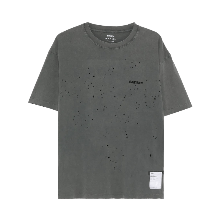 SATISFY MothTech Small Logo T-Shirt "Faded Black"