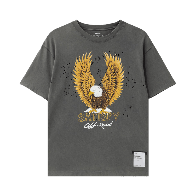 SATISFY MothTech Eagle T-Shirt "Faded Black"
