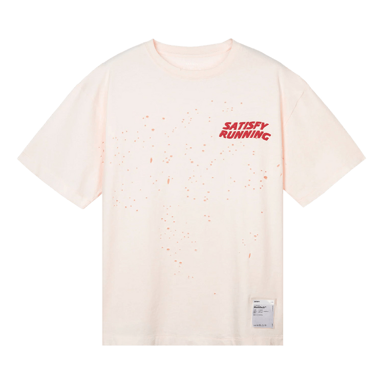 SATISFY MothTech Running T-Shirt "Sun Bleached Rosewater"