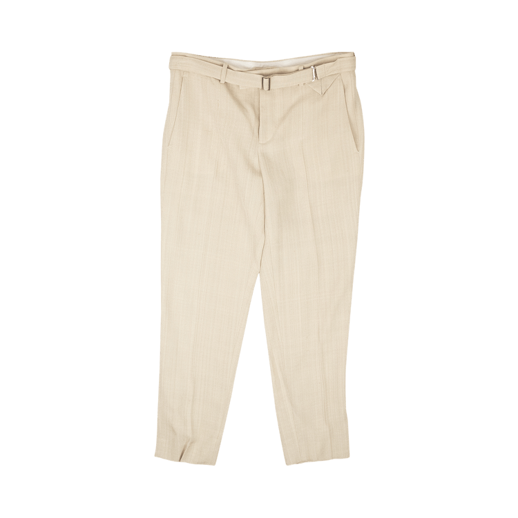 Bottega Veneta Woven Straight Pants "Bone"