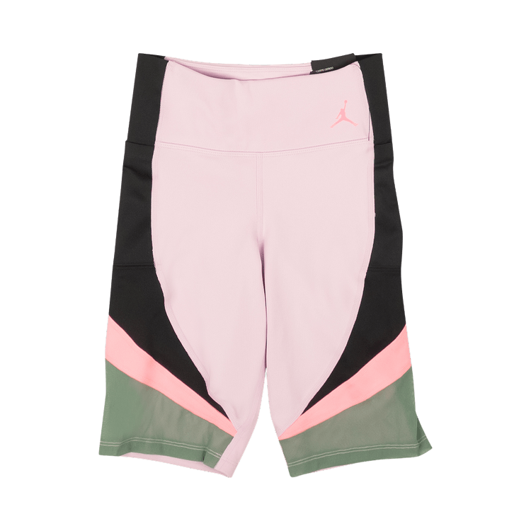 Air Jordan Heatwave Bike Shorts "Light Arctic Pink/Black/Dutch Green"