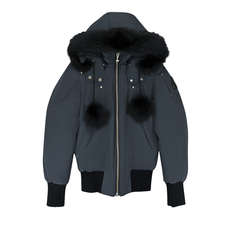 Moose Knuckles Debbie Bomber Jacket "Granite/Black"