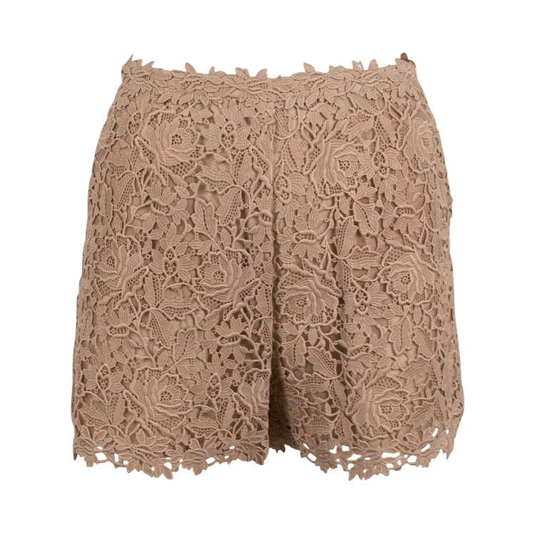 Valentino Floral Embroidered Shorts "Beige"