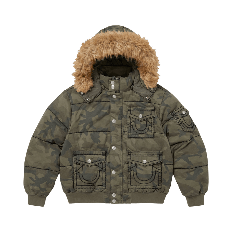 Supreme x True Religion Puffer Jacket "Olive Camo"