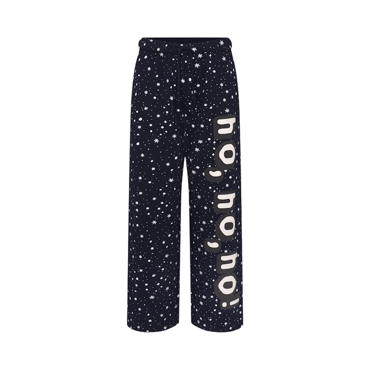 SKIMS x Cactus Plant Flea Market Cotton Fleece Straight Leg Pant "Navy Ho Ho Ho Snow Print"