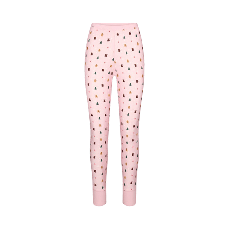 SKIMS x Cactus Plant Flea Market Plush Pointelle Relaxed Legging "Cherry Blossom Snow Print"