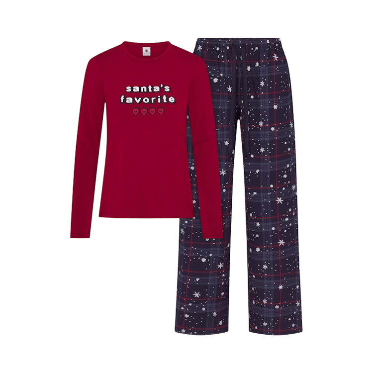 SKIMS x Cactus Plant Flea Market Sleep Flannel Pant Set "Santas Favorite Brick Print"