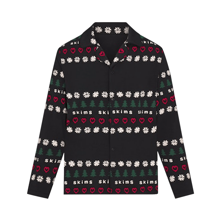 SKIMS x Cactus Plant Flea Market Jersey Sleep Set "Onyx Pine Fair Isle"