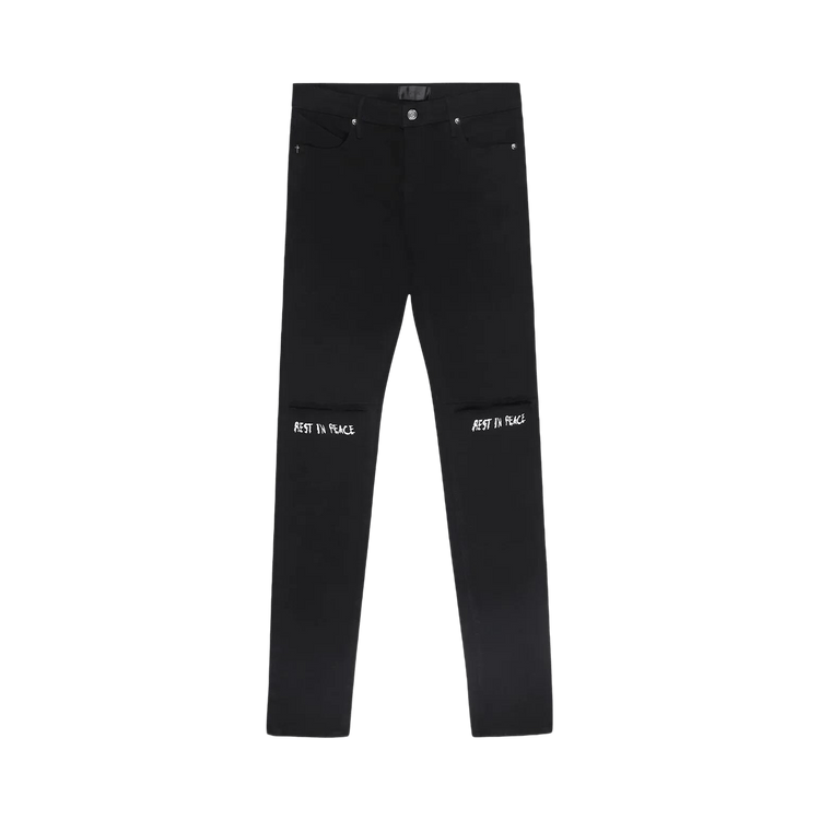 RtA Bryant Skinny Jeans "Black Rest In Peace"