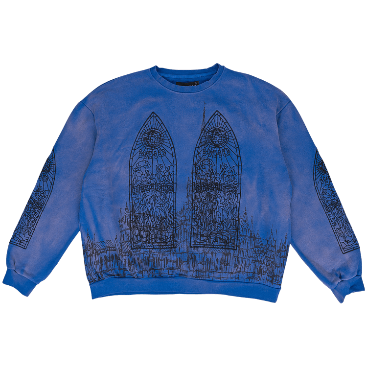 Who Decides War Cathedral Pullover Sweater "Blue"