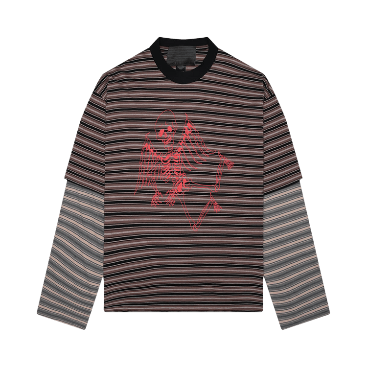 Jungles Skeleton Stripe Long-Sleeve Tee "Stripe"
