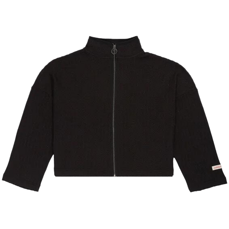 Jungles Zip Up Boxy Knit "Black"