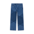 Pleasures Grid Embroidered Baggy Jeans "Indigo"