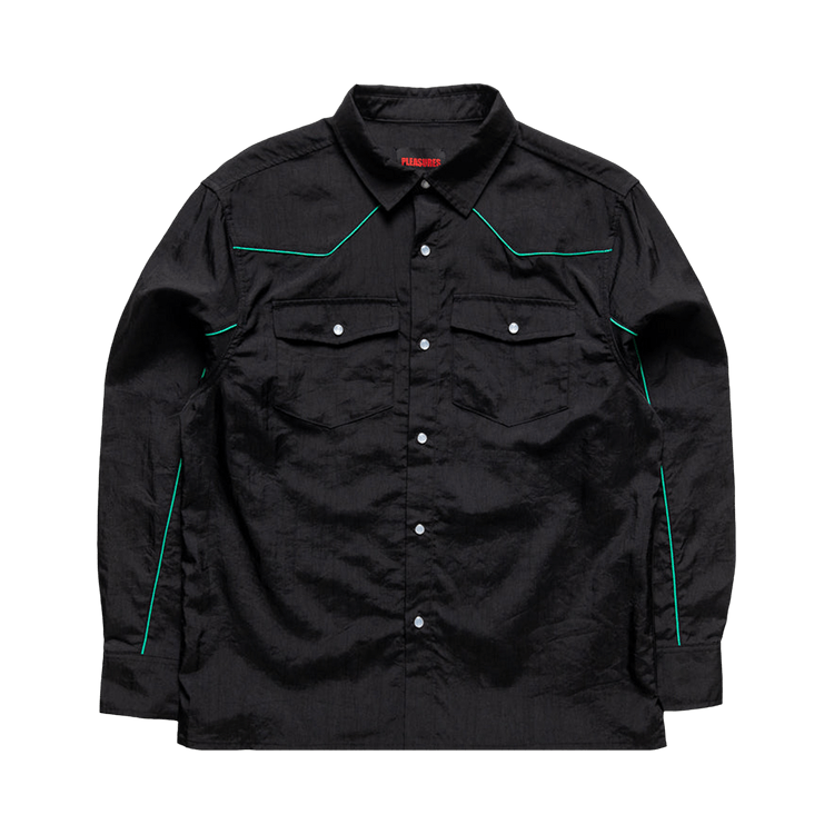 Pleasures Nylon Western Button Up "Black"