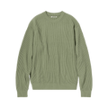 Auralee Super Fine Wool Rib Knitwear "Dusty Green"