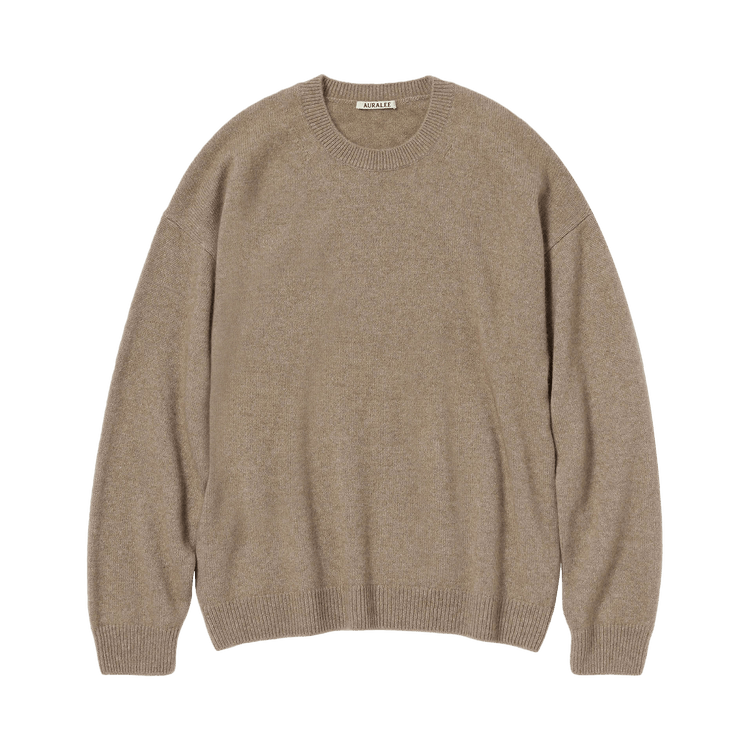 Auralee Baby Cashmere Knitwear "Natural Brown"